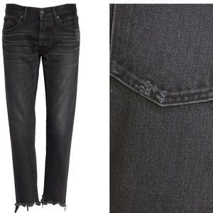 Moussy Vintage Staley tapered raw hem denim jeans